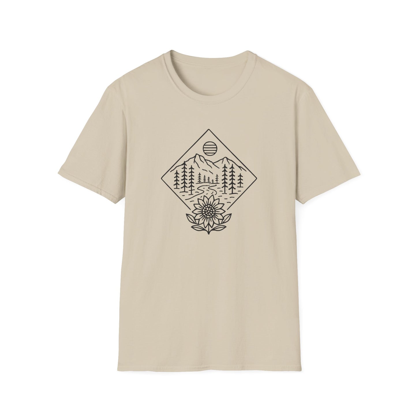 Sun Over Sunflower Landscape T-shirt