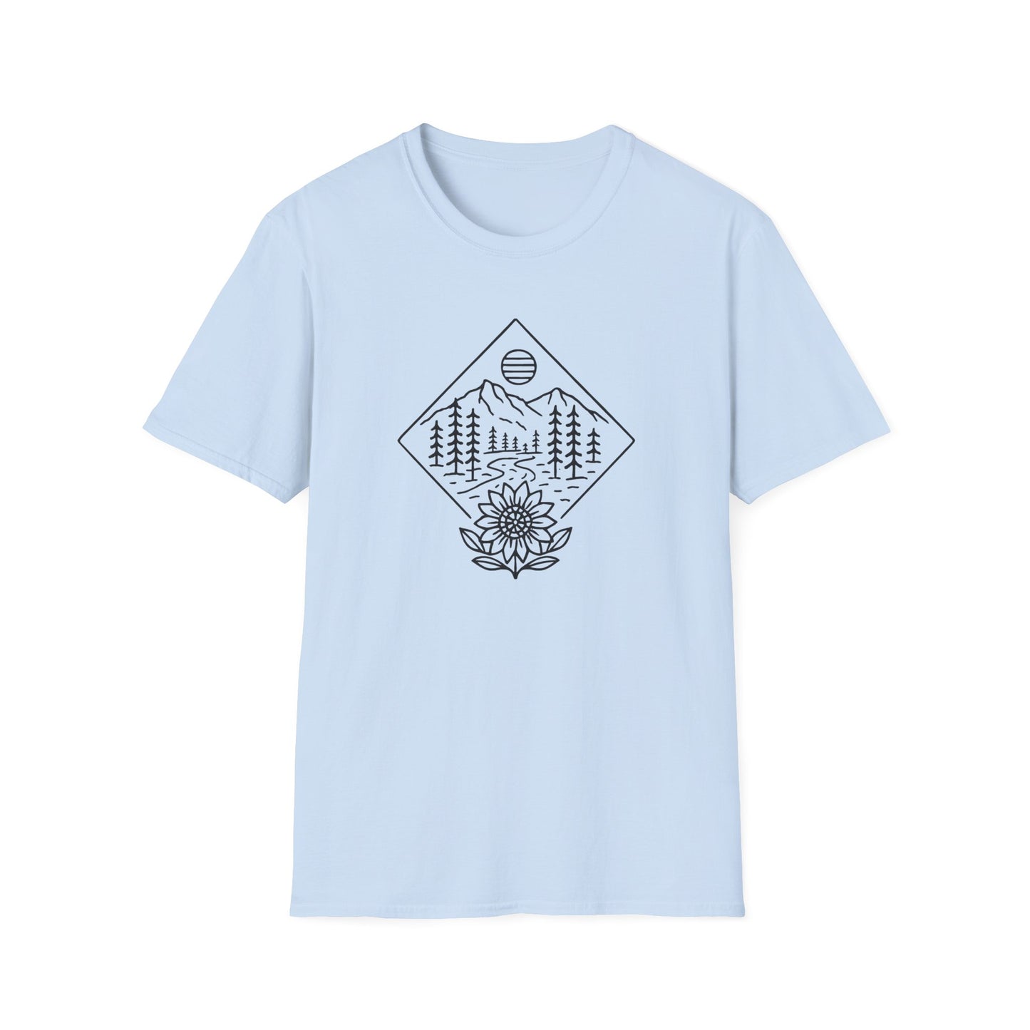 Sun Over Sunflower Landscape T-shirt