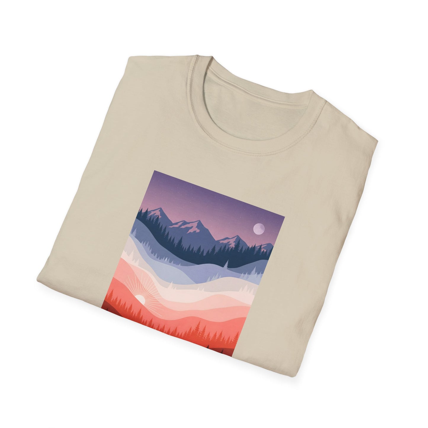 Day and Night Layered Landscape T-shirt