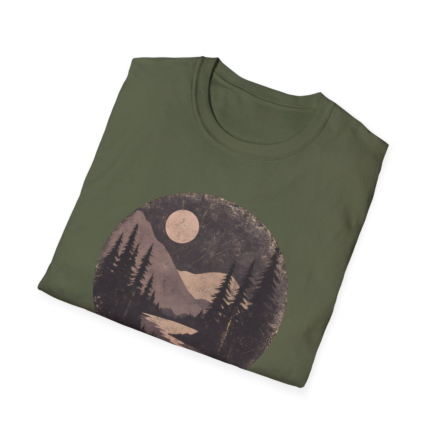 Vintage Moonlit Mountain Valley T-shirt
