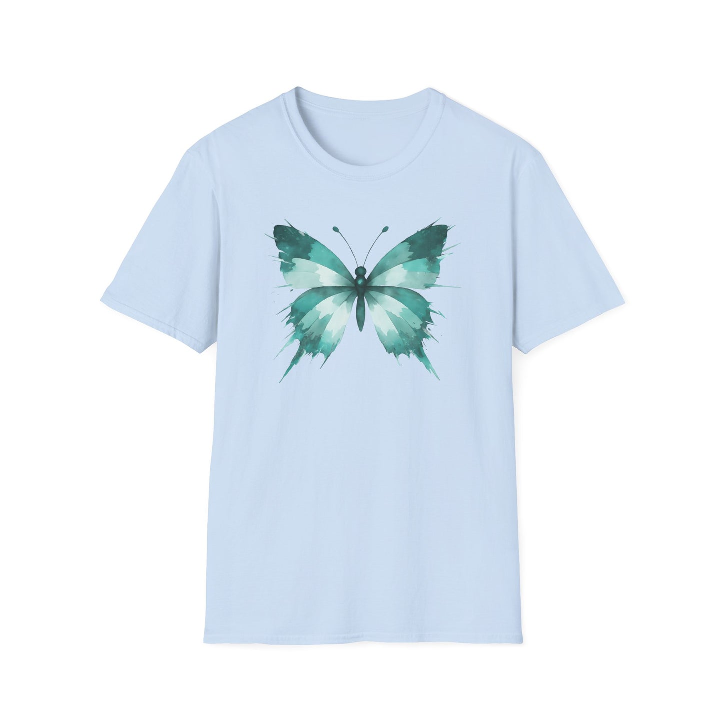 Butterfly Teal Watercolor