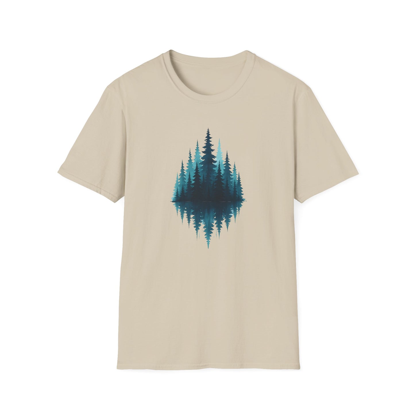 Mirrored Pine Teal Forest T-shirt