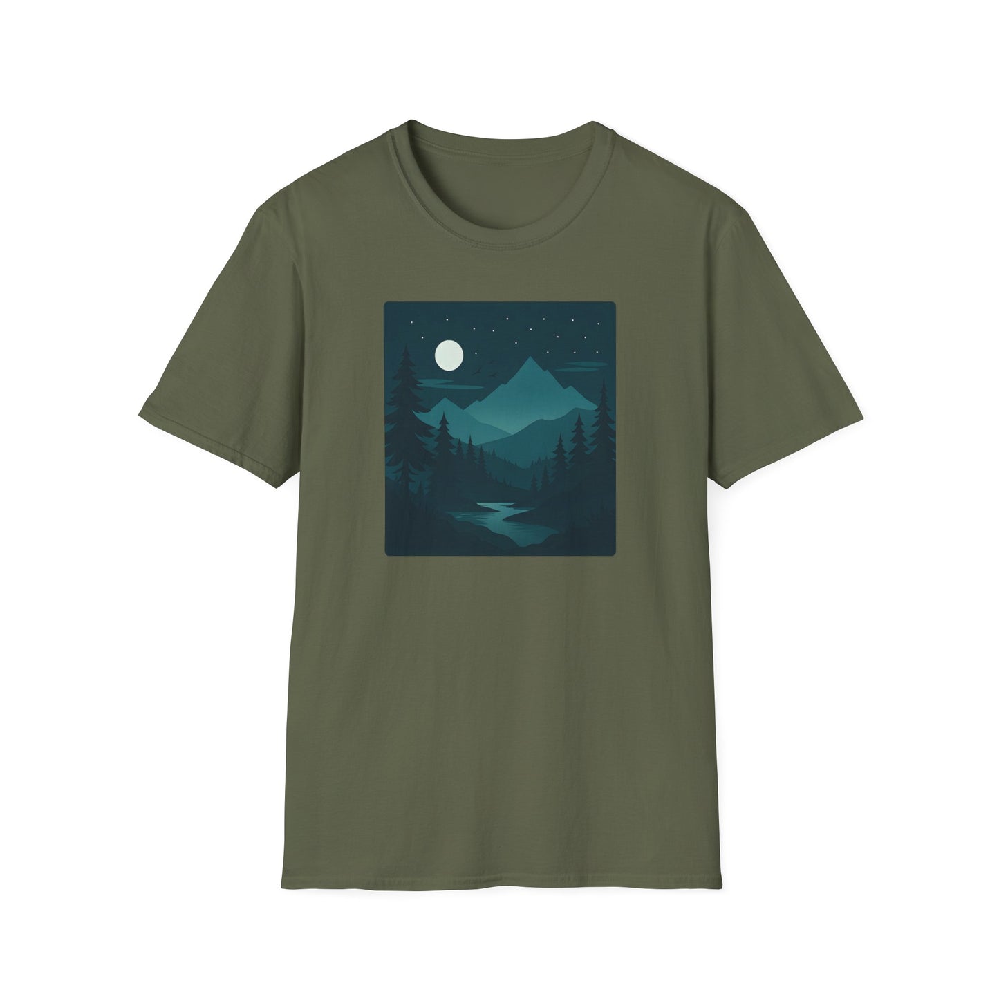 Dark Night Mountain Landscape