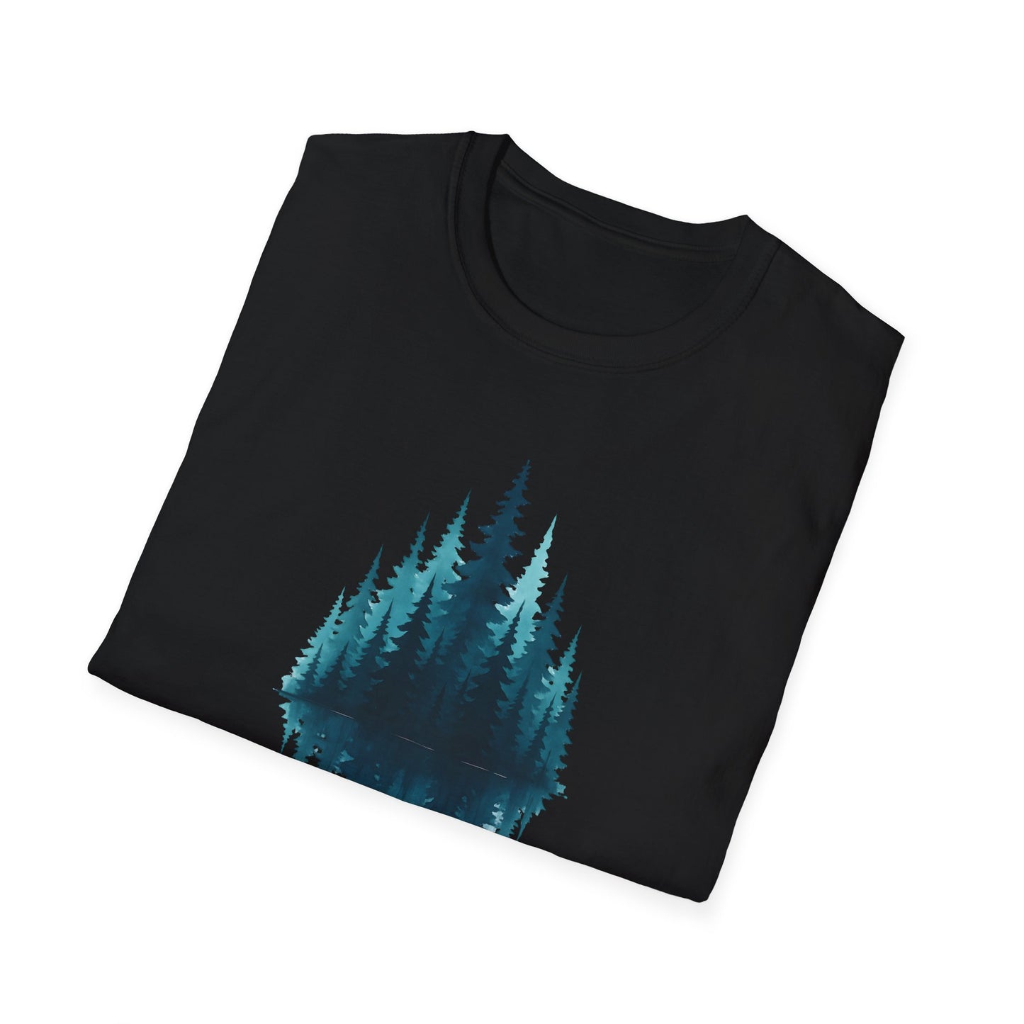 Mirrored Pine Teal Forest T-shirt
