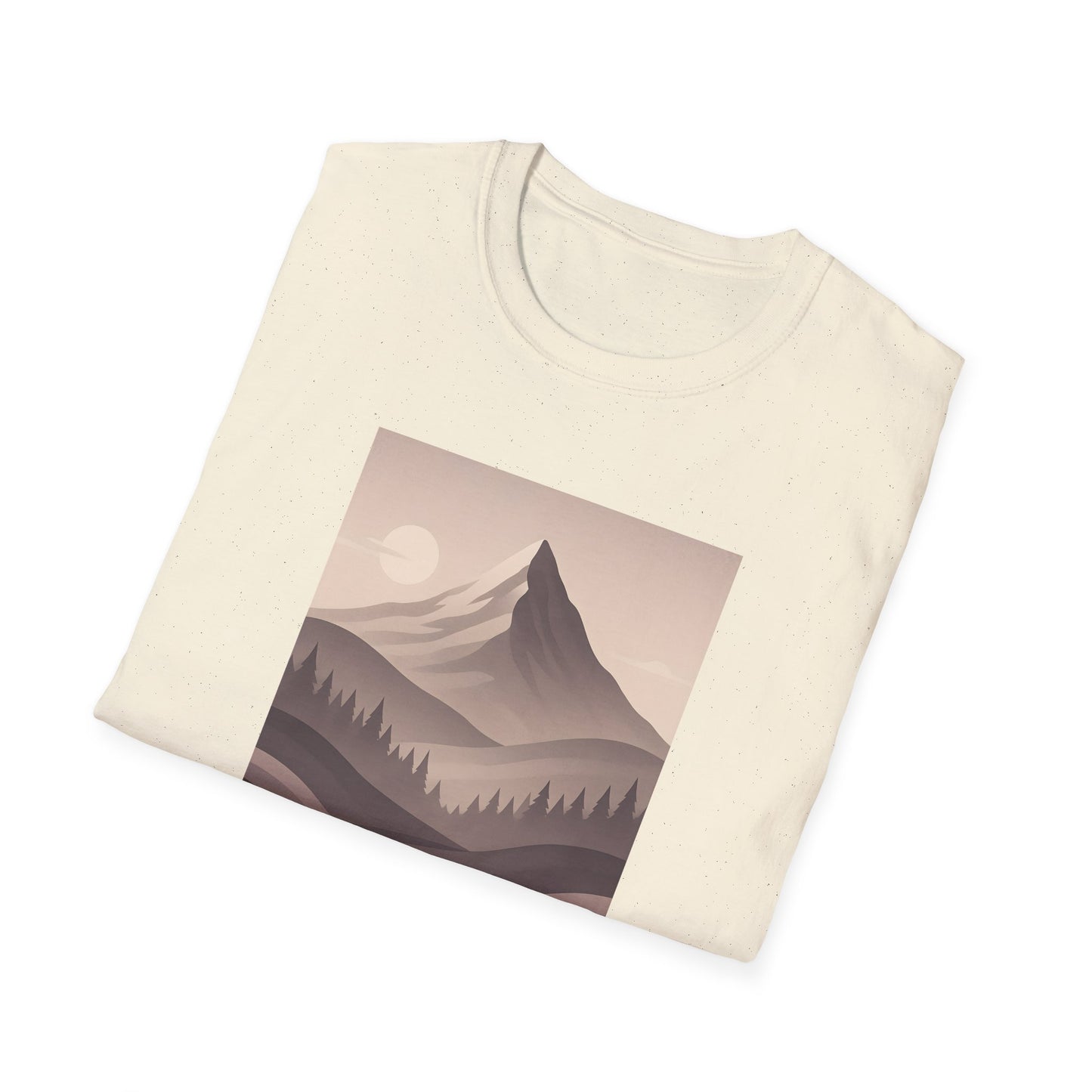 Layered Valley Greyscale Landscape T-shirt