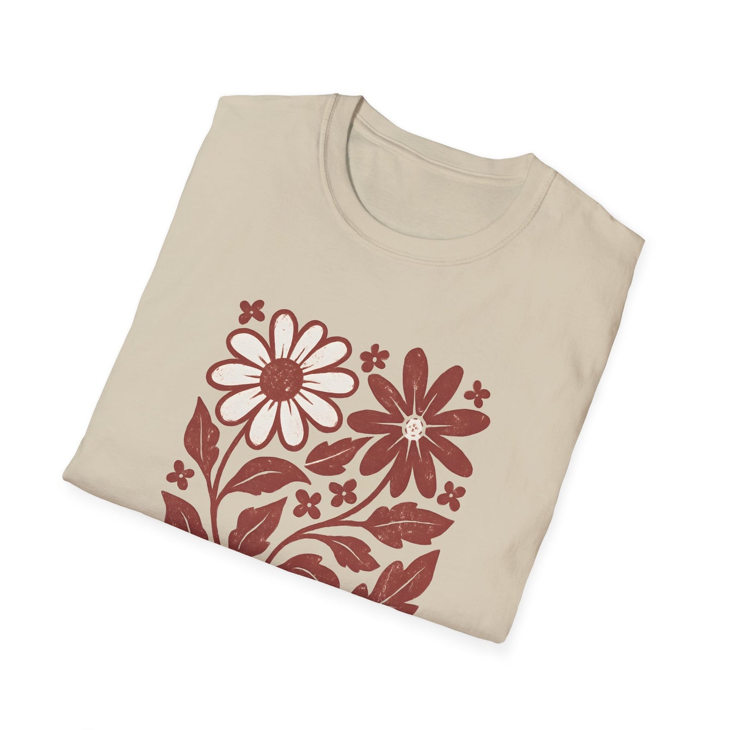 Maroon Flower Friends T-shirt