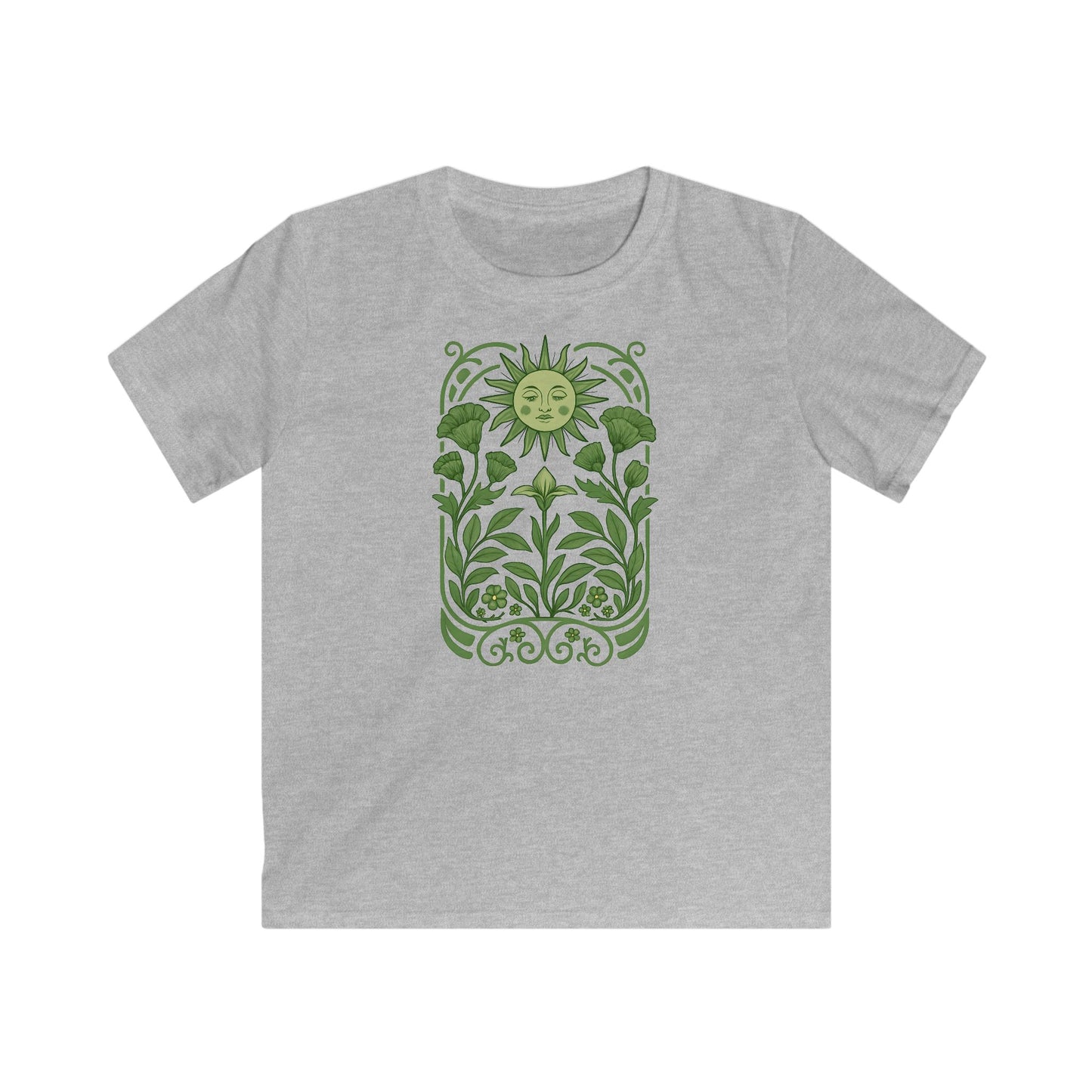 Children’s Serene Green Sunflower T-shirt
