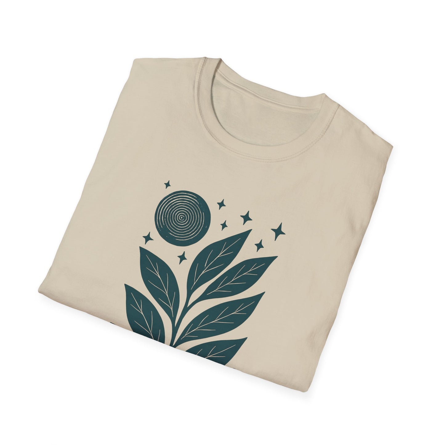 Celestial Leaves Under Moon Glow T-shirt