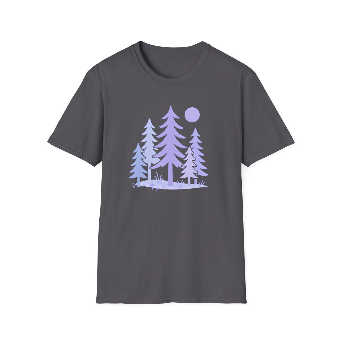 Serene Purple Forest Drawing T-shirt