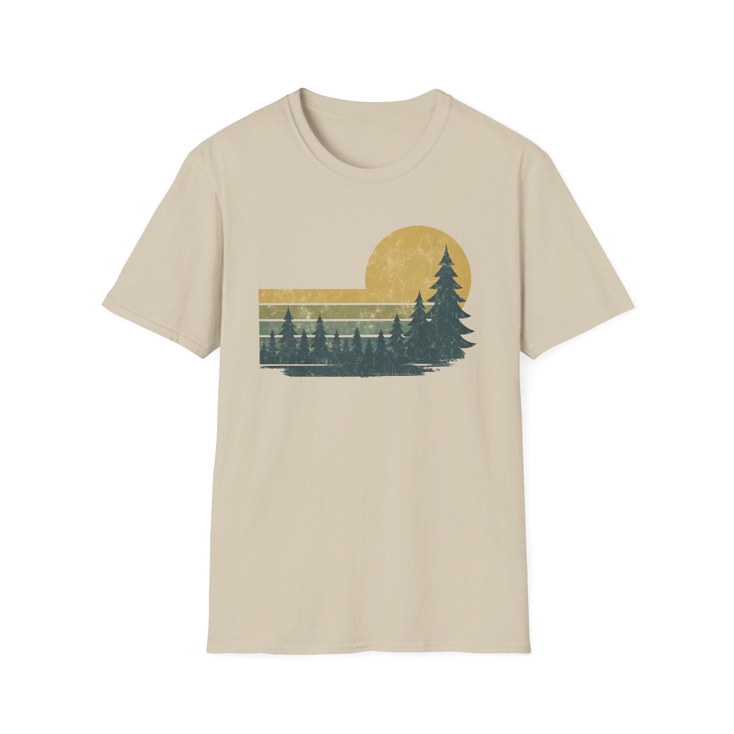 Golden Forest Retro Sunset