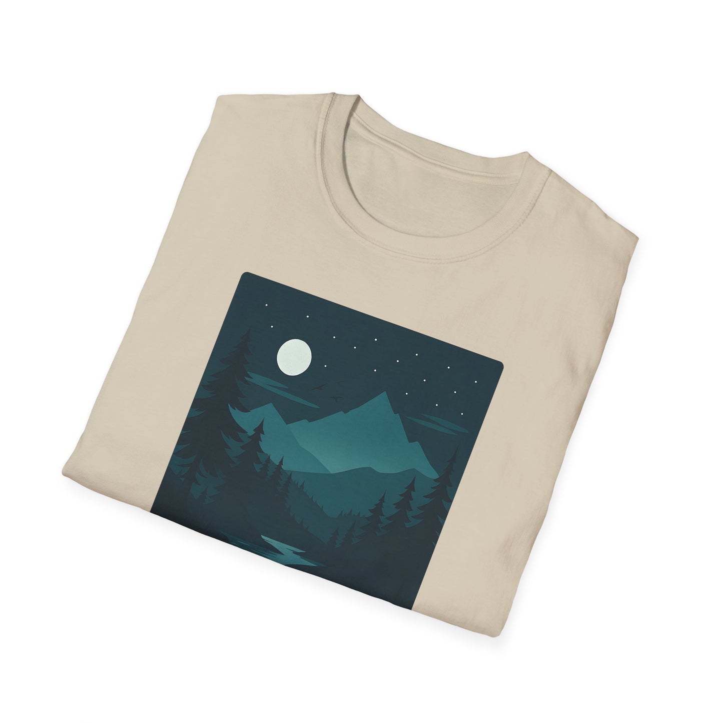 Dark Night Mountain Landscape