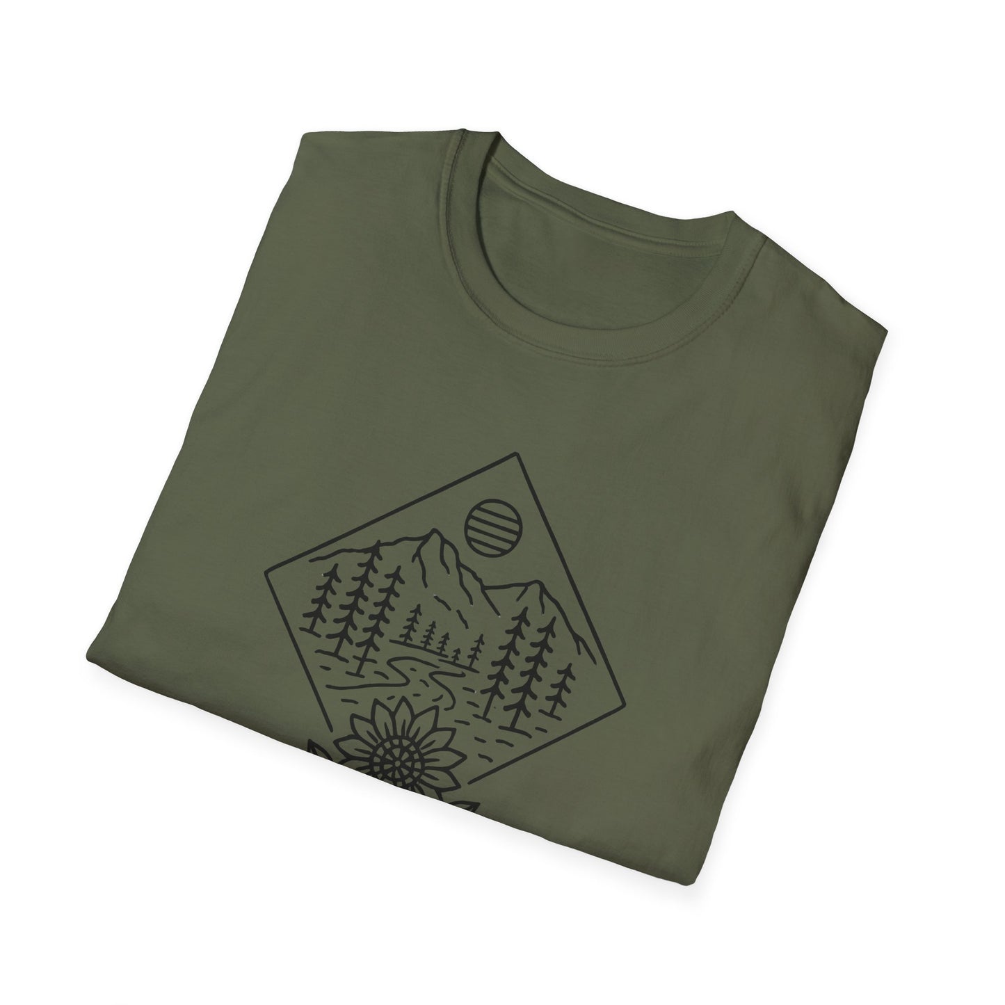 Sun Over Sunflower Landscape T-shirt