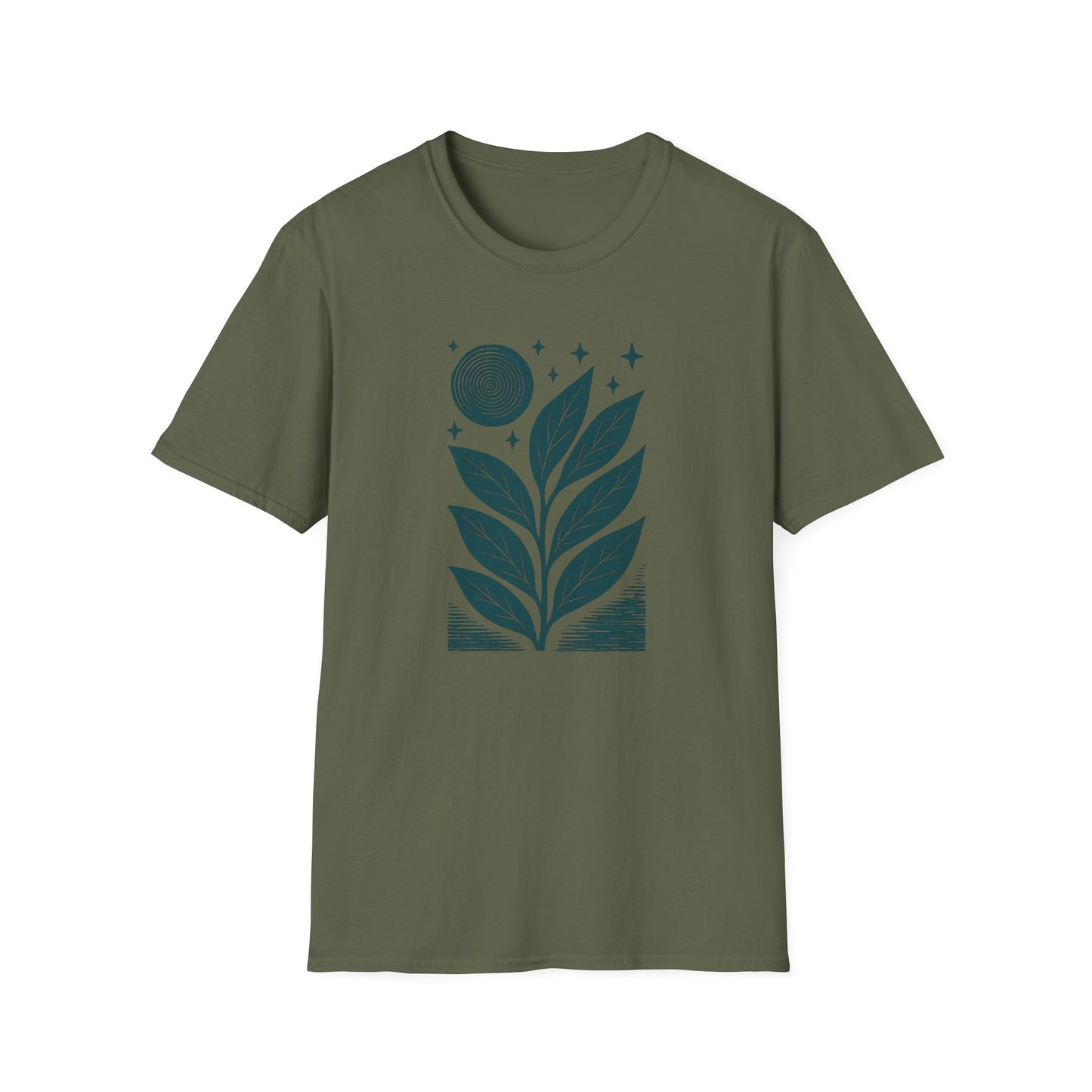 Celestial Leaves Under Moon Glow T-shirt