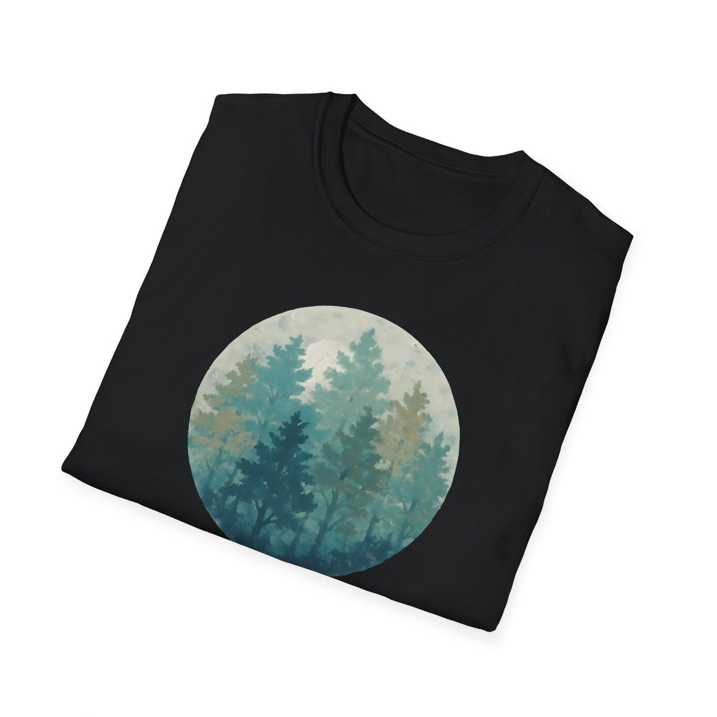 Forest Oil Painting Teals