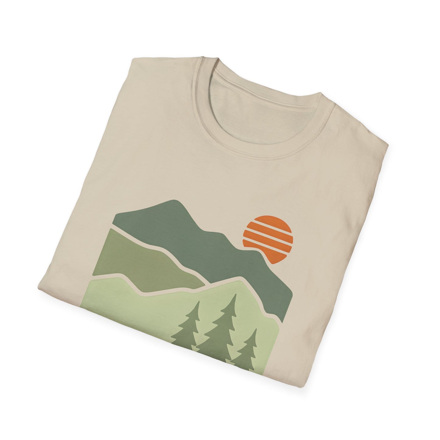 Striped Sun Over Mountain Layers T-shirt