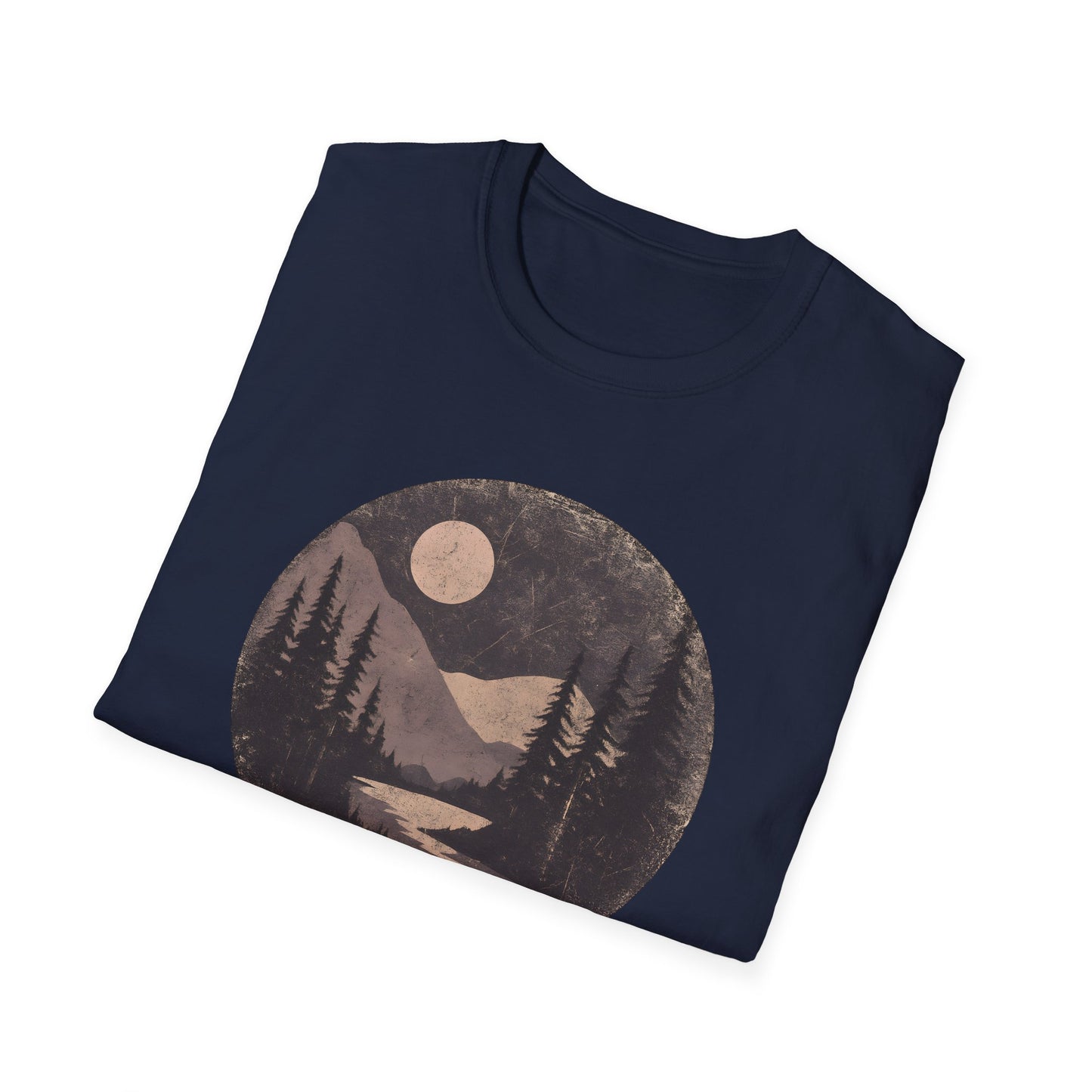 Vintage Moonlit Mountain Valley T-shirt