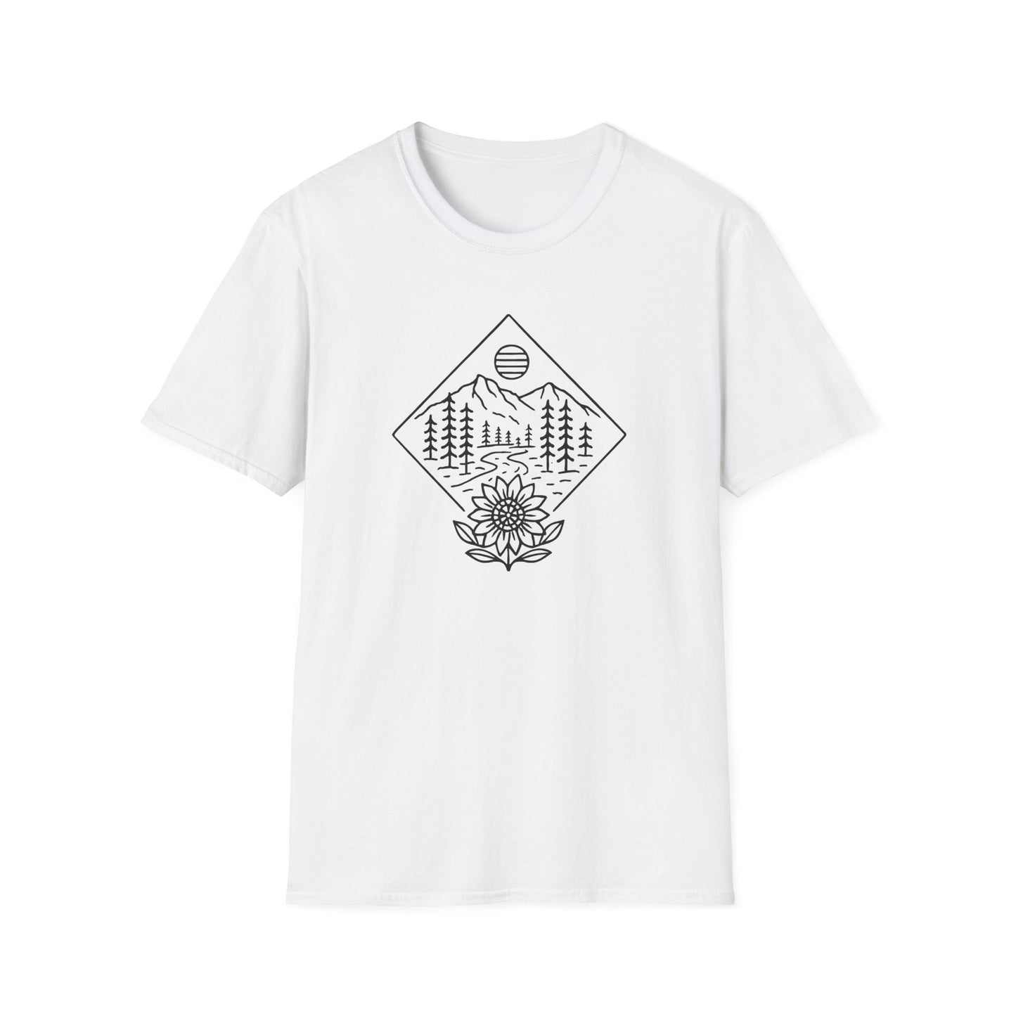 Sun Over Sunflower Landscape T-shirt