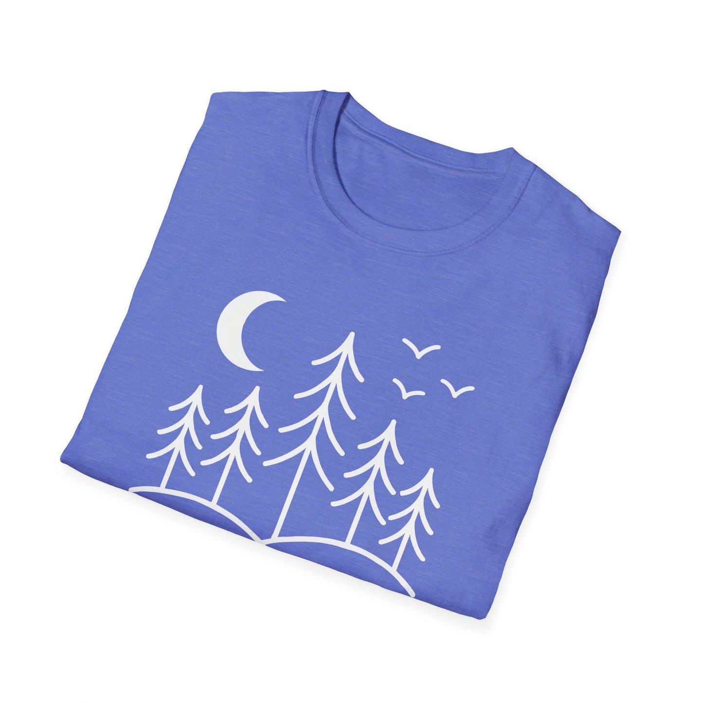 Minimalist Pines Under The Moon T-shirt
