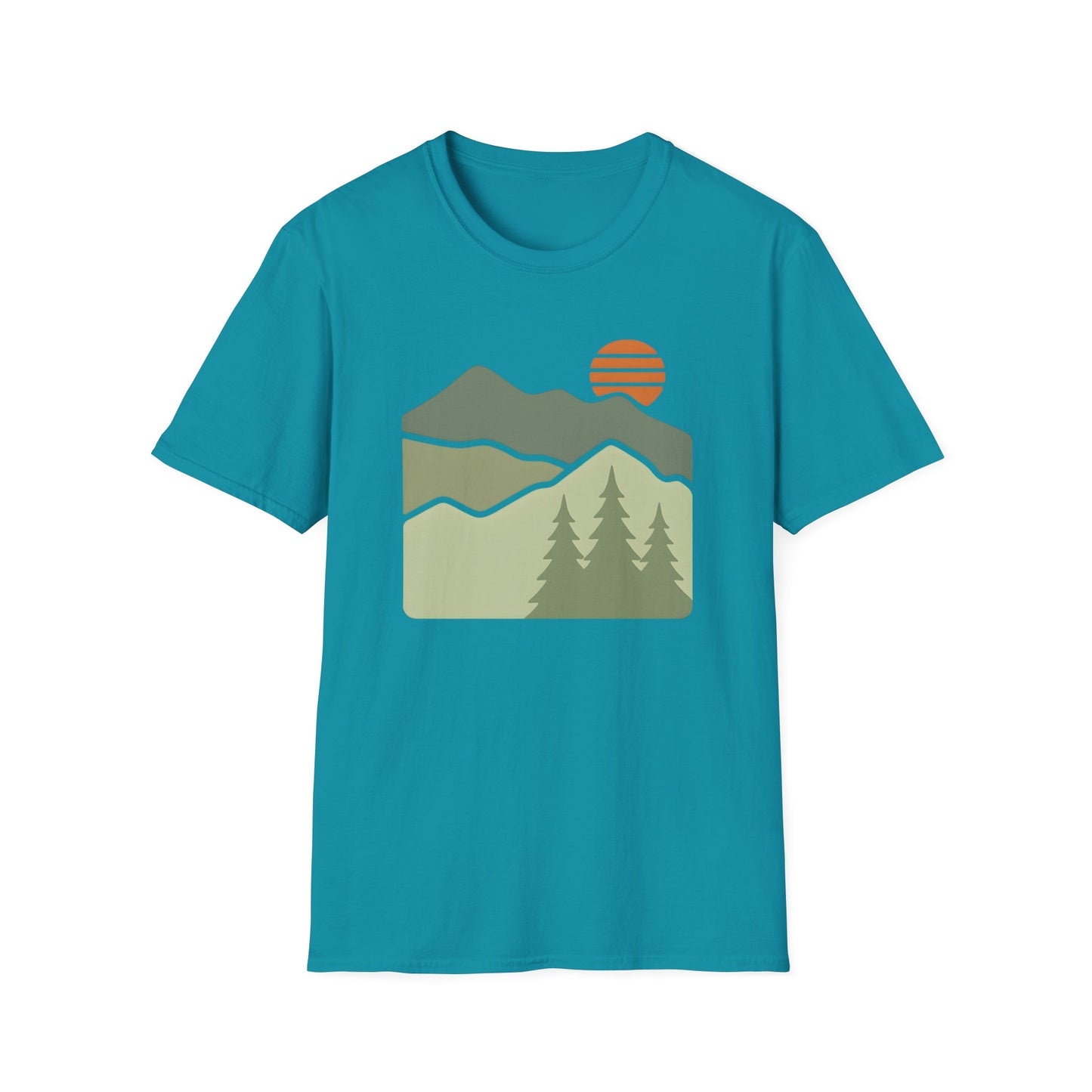 Striped Sun Over Mountain Layers T-shirt