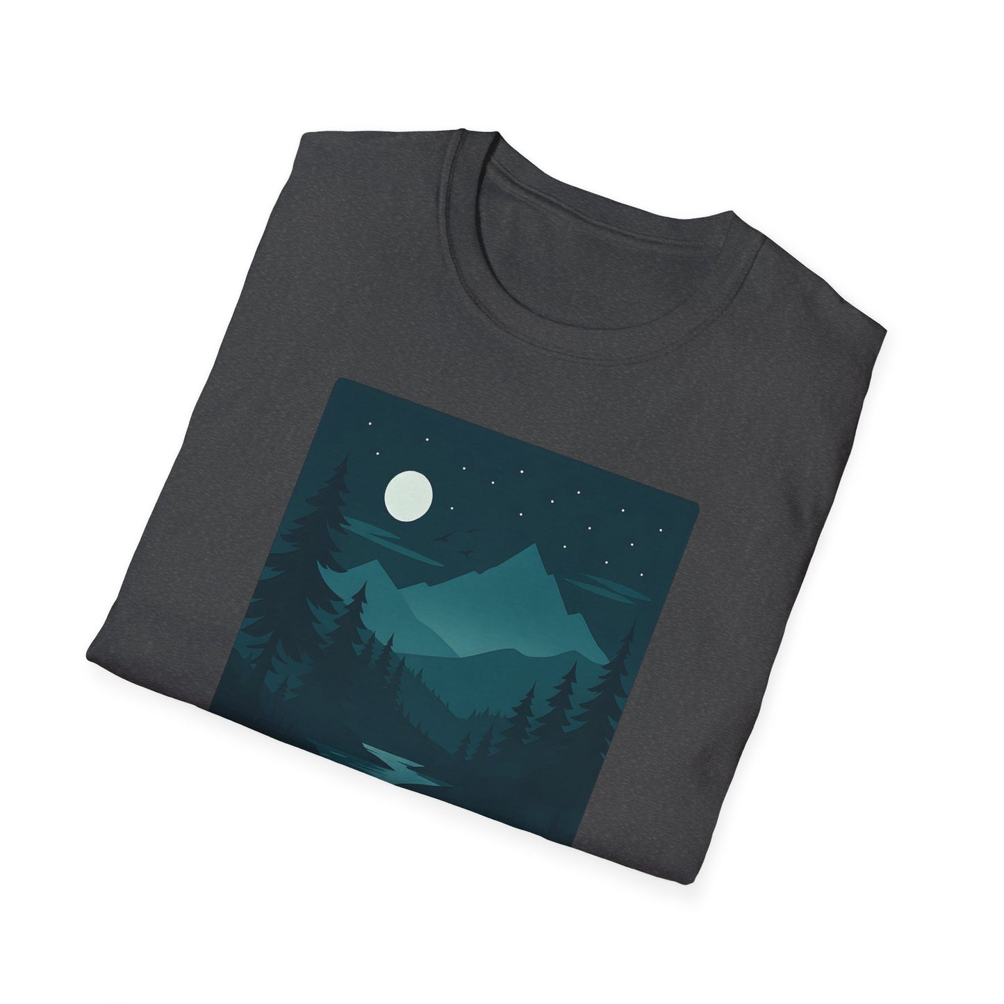 Dark Night Mountain Landscape