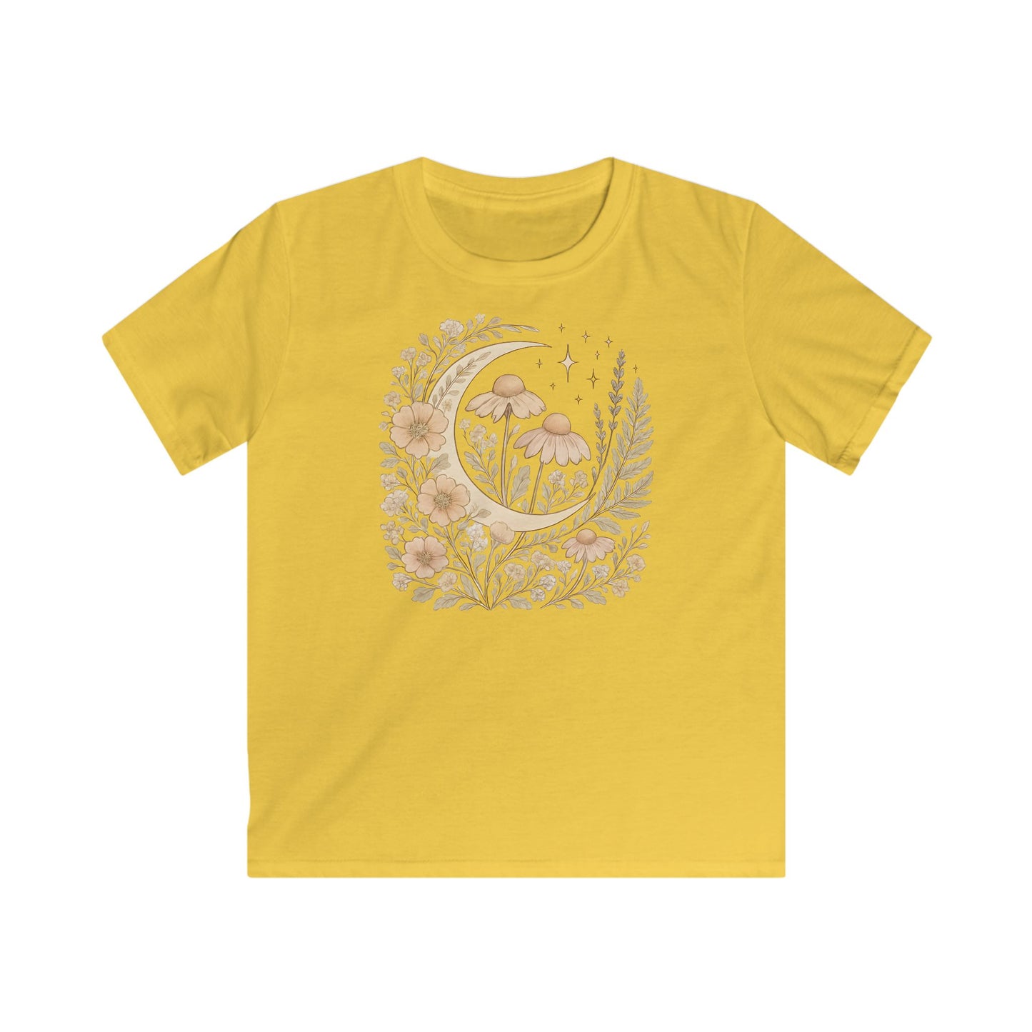 Children's Golden Moon & Wildflower Dreamscape T-shirt