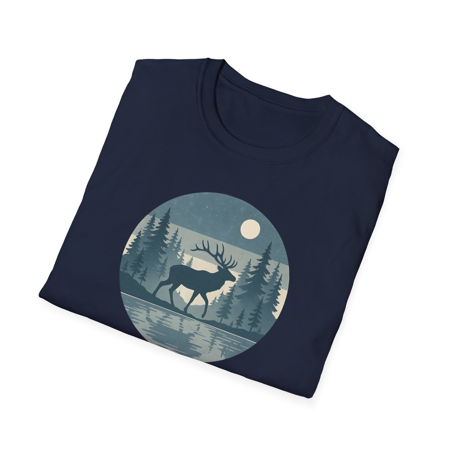 Elk Under Moonlight