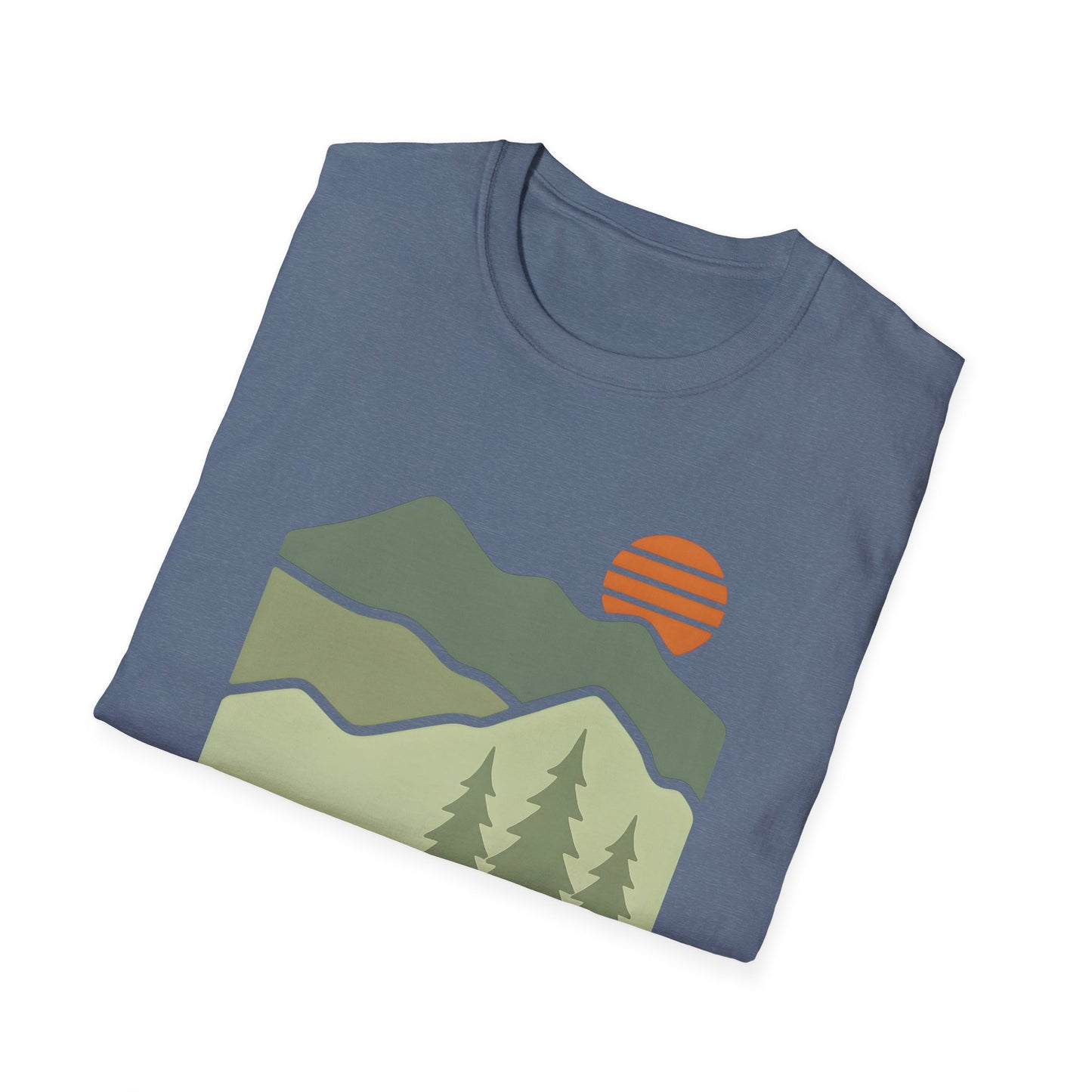 Striped Sun Over Mountain Layers T-shirt