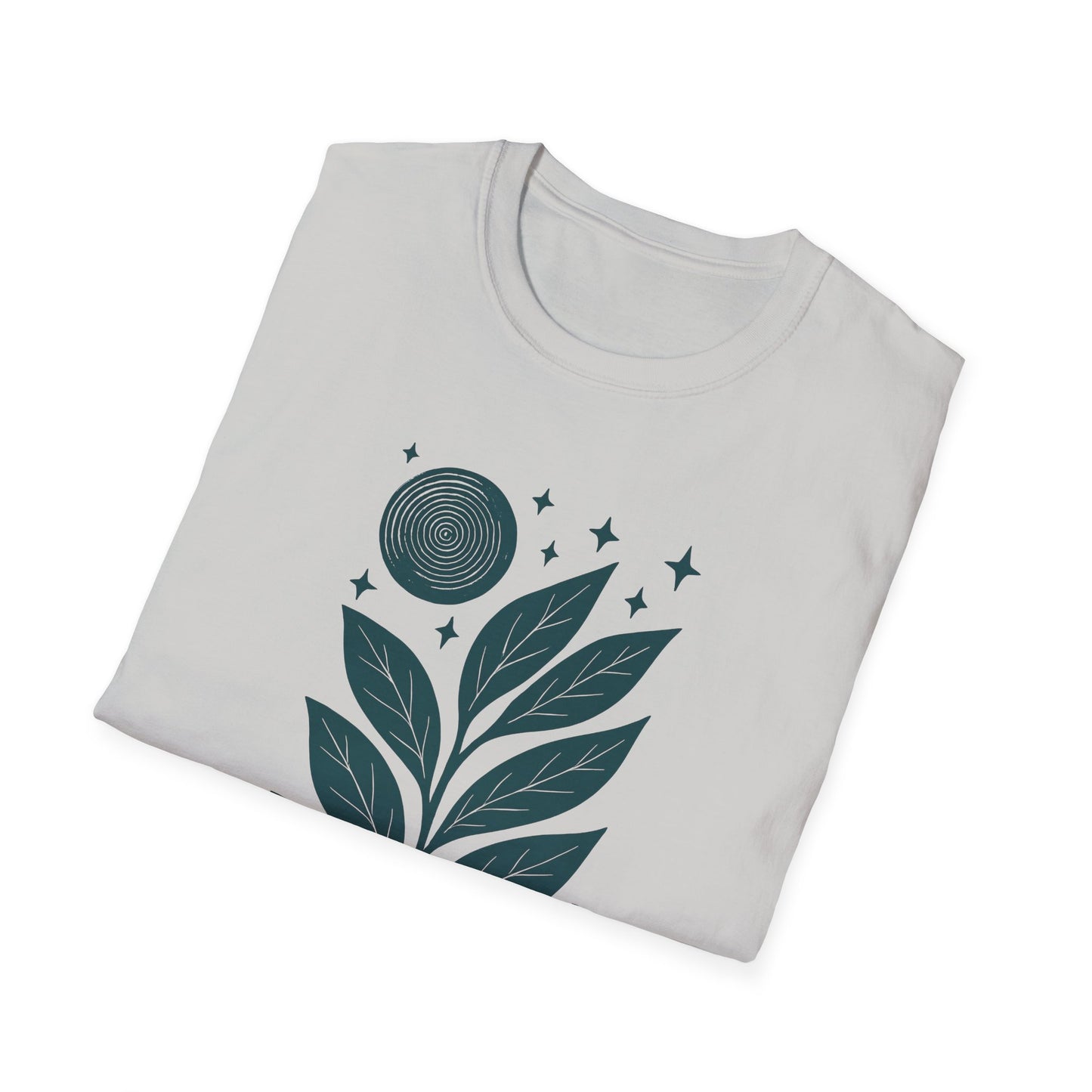 Celestial Leaves Under Moon Glow T-shirt