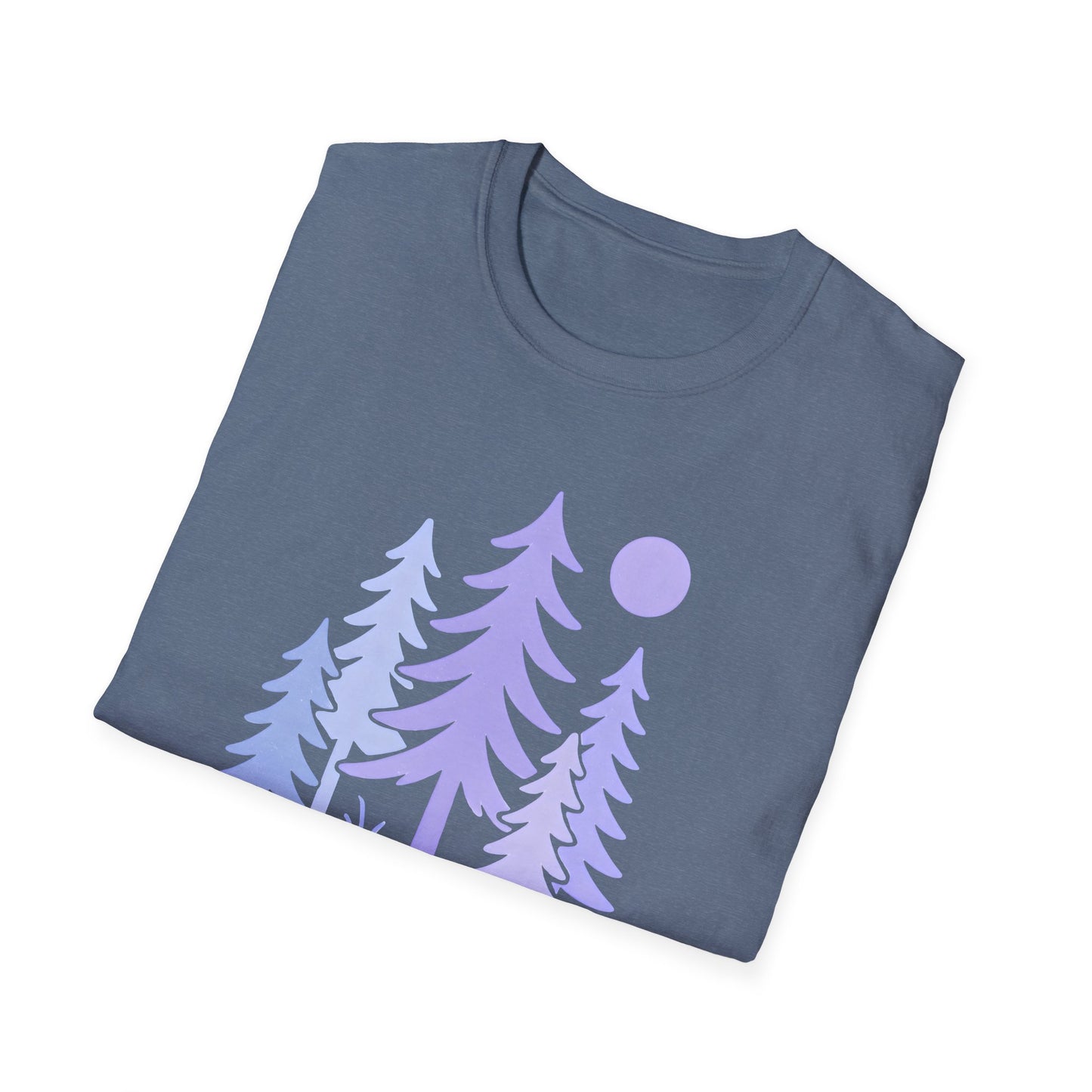 Serene Purple Forest Drawing T-shirt