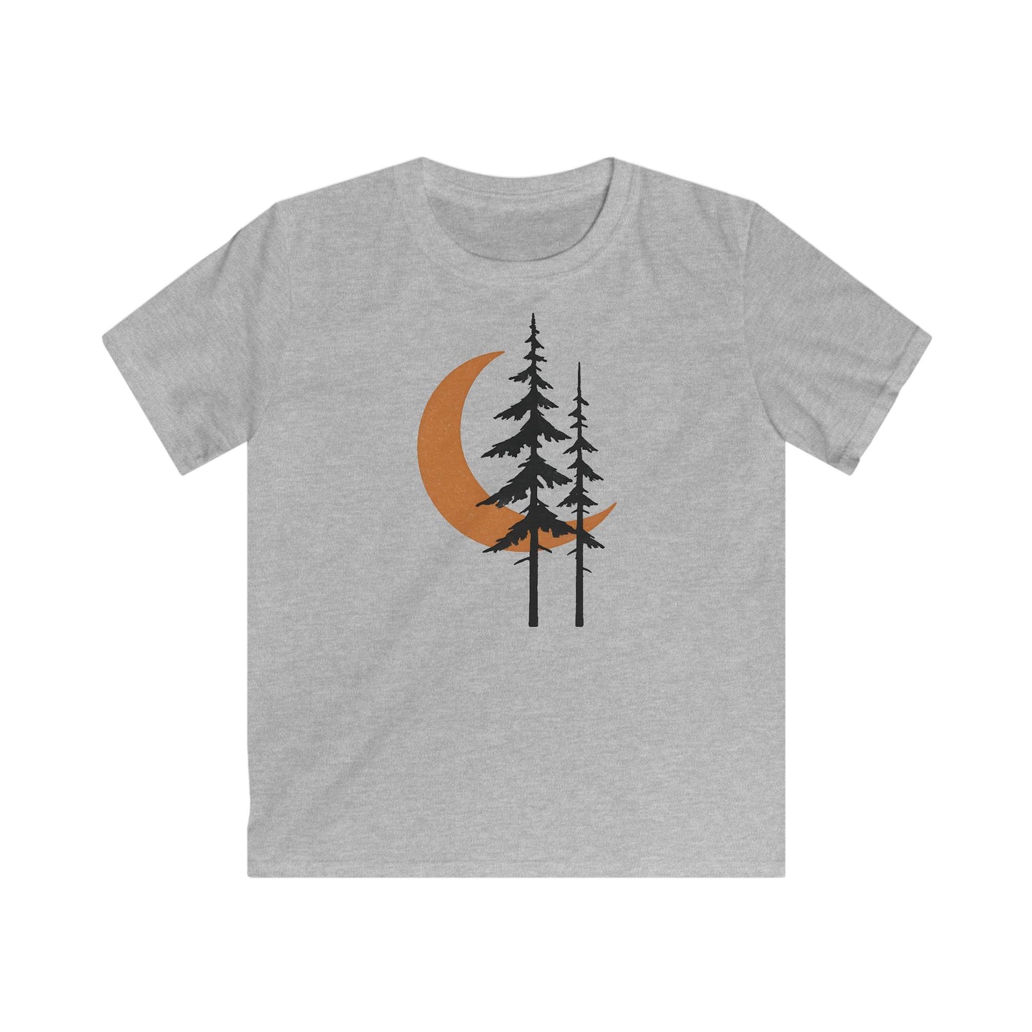 Children's Minimalist Pines Beneath The Moon T-shirt