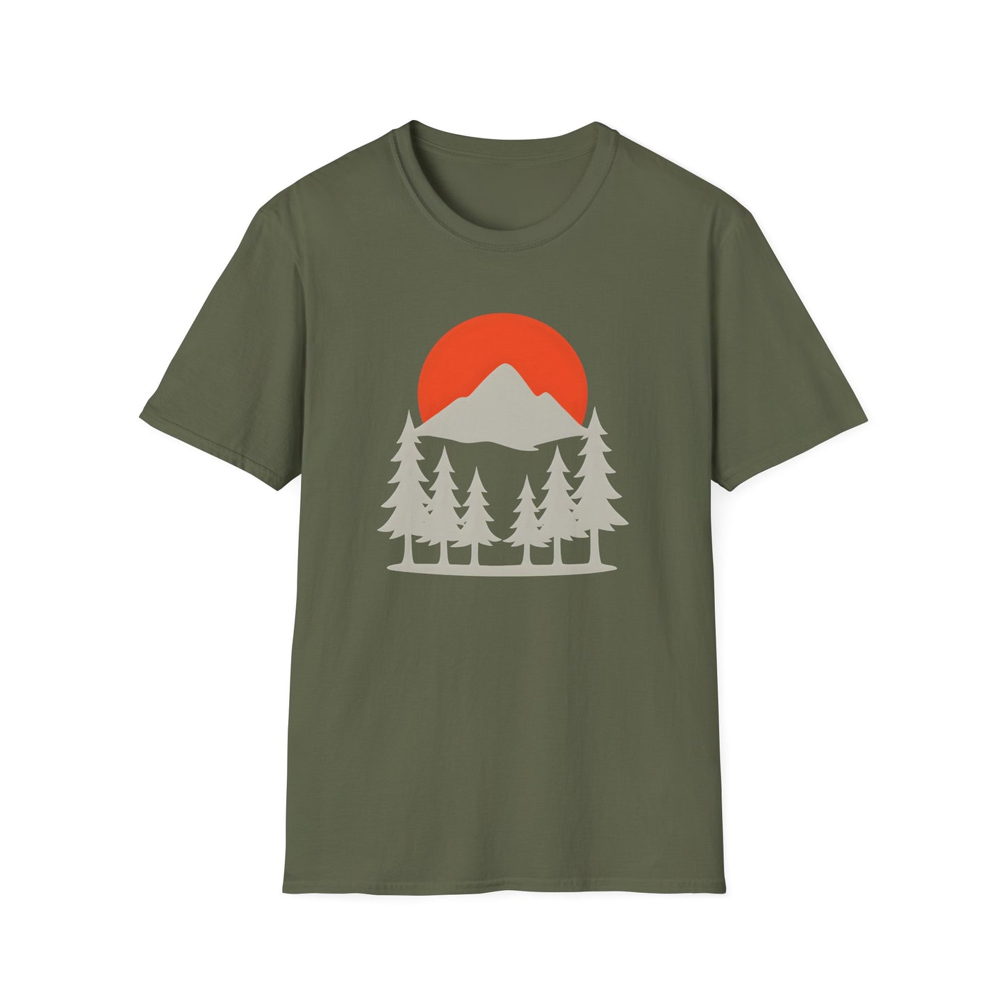 Grey Mountain Silhouette At Sunset T-shirt