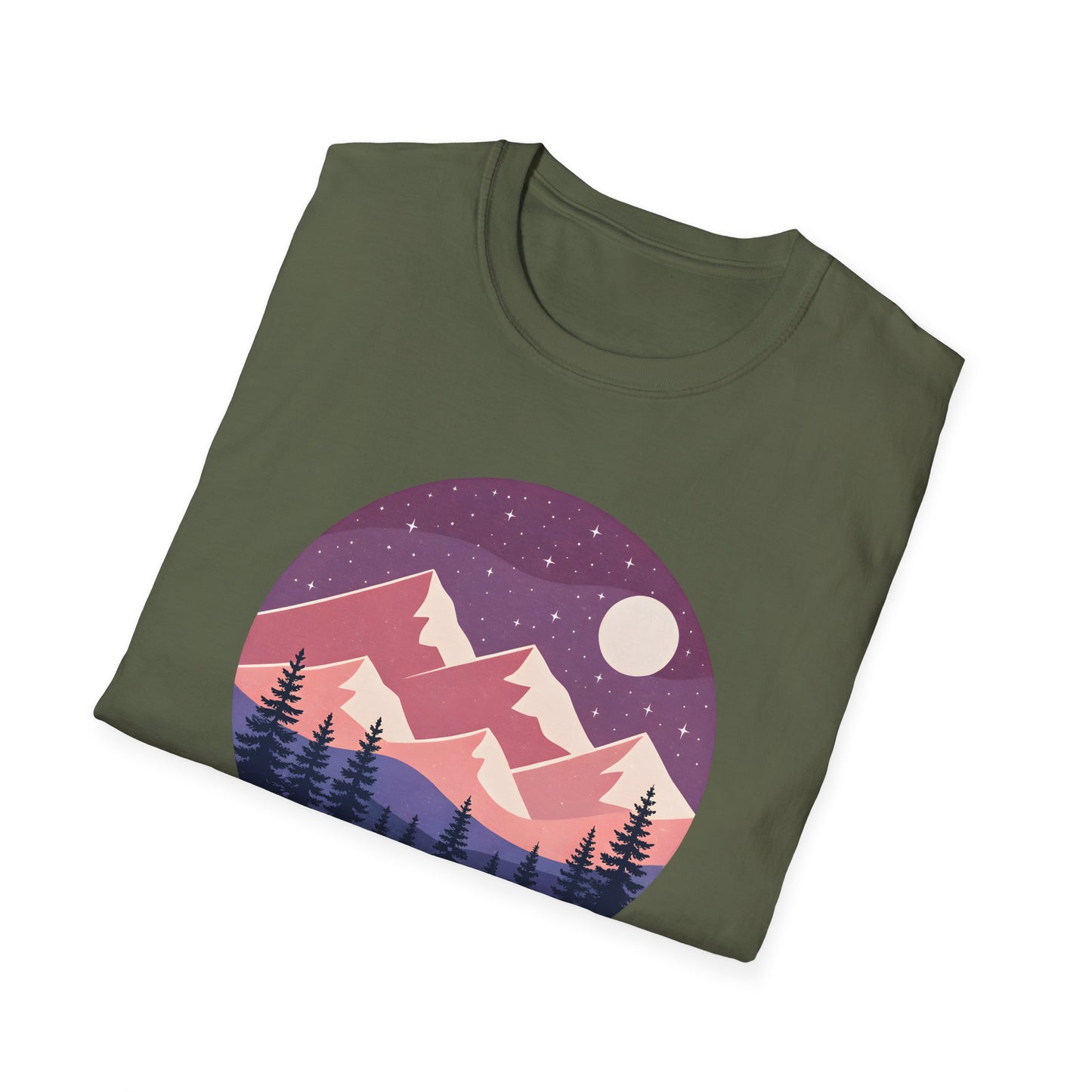 Purple Night Sky Over Mountains T-shirt