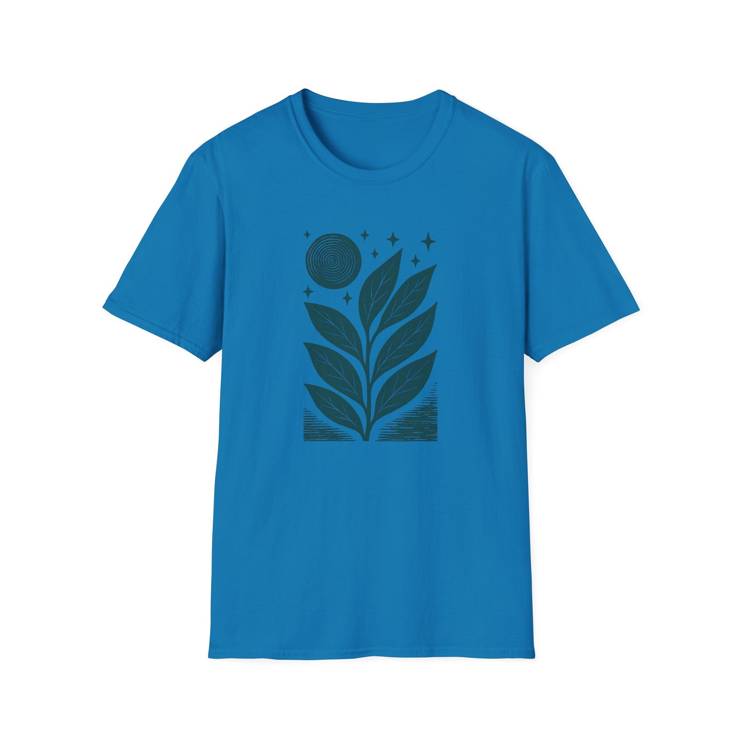 Celestial Leaves Under Moon Glow T-shirt