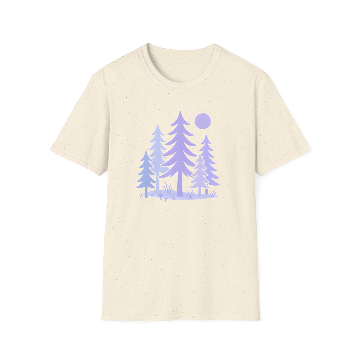 Serene Purple Forest Drawing T-shirt