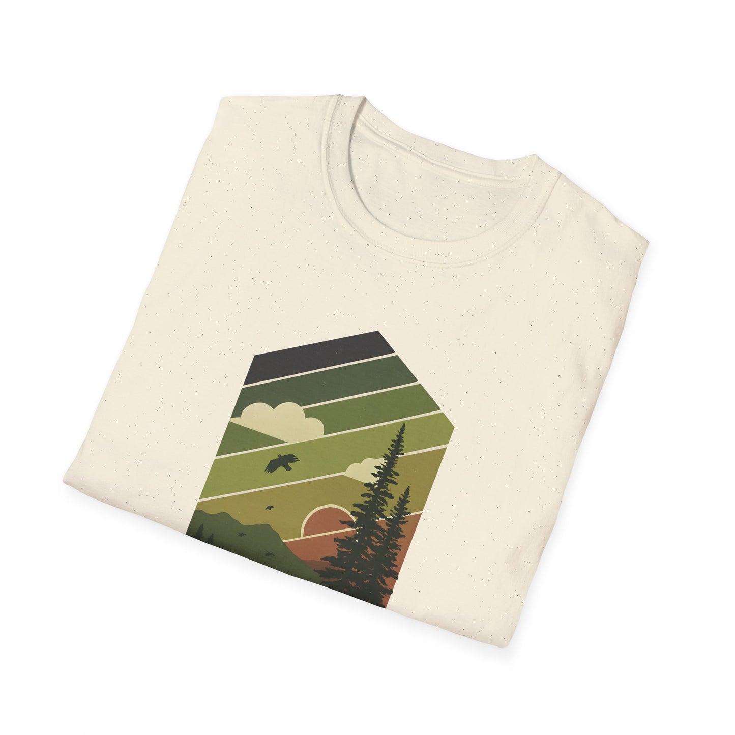 Retro Pine Forest Sunset T-shirt
