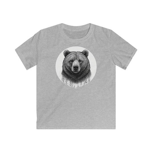 Children's Moonlit Grizzly Portrait T-shirt