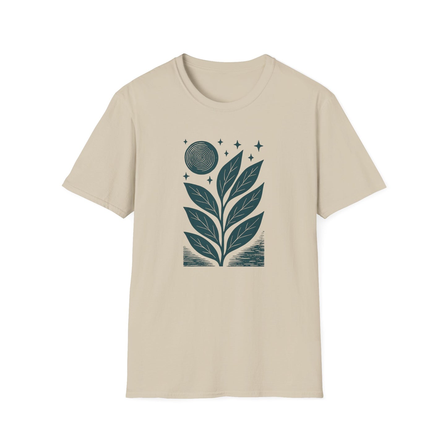 Celestial Leaves Under Moon Glow T-shirt