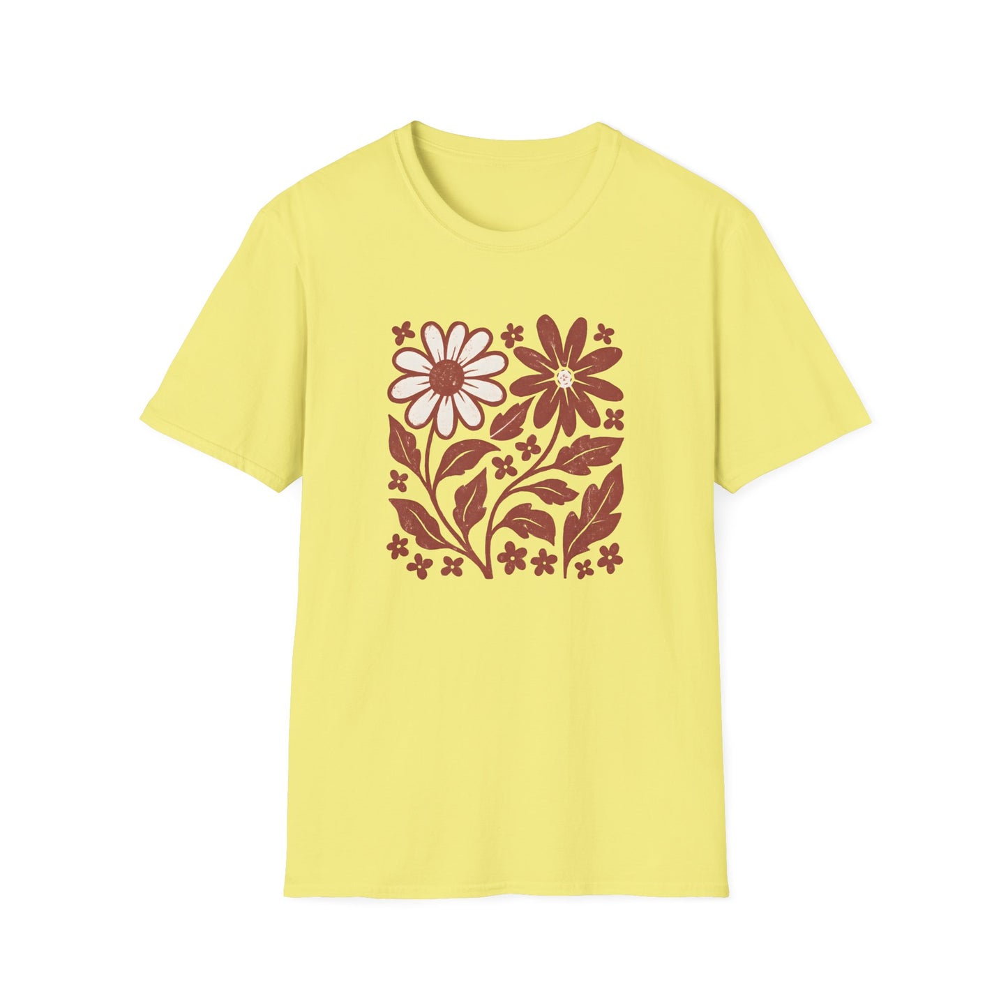 Maroon Flower Friends T-shirt