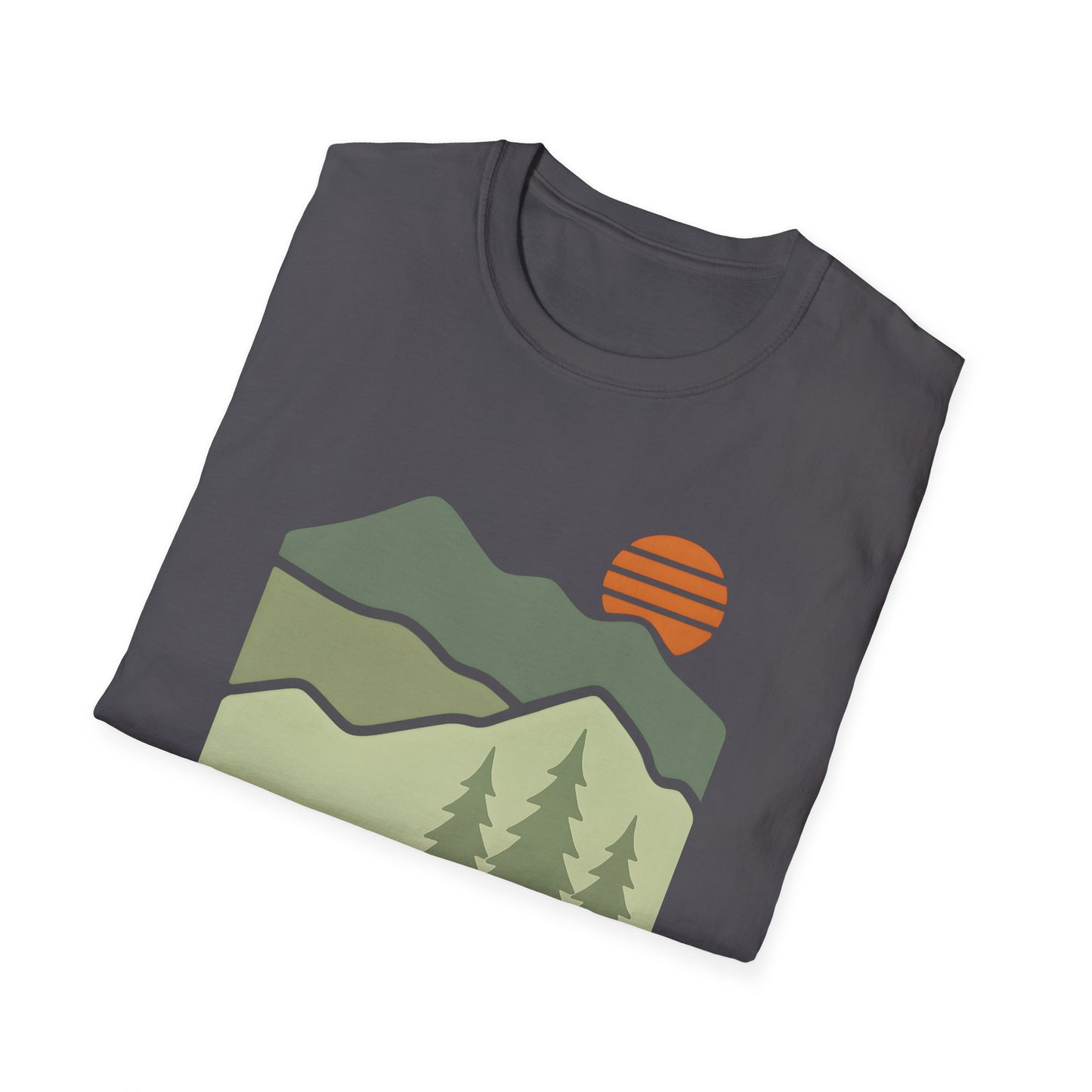 Striped Sun Over Mountain Layers T-shirt