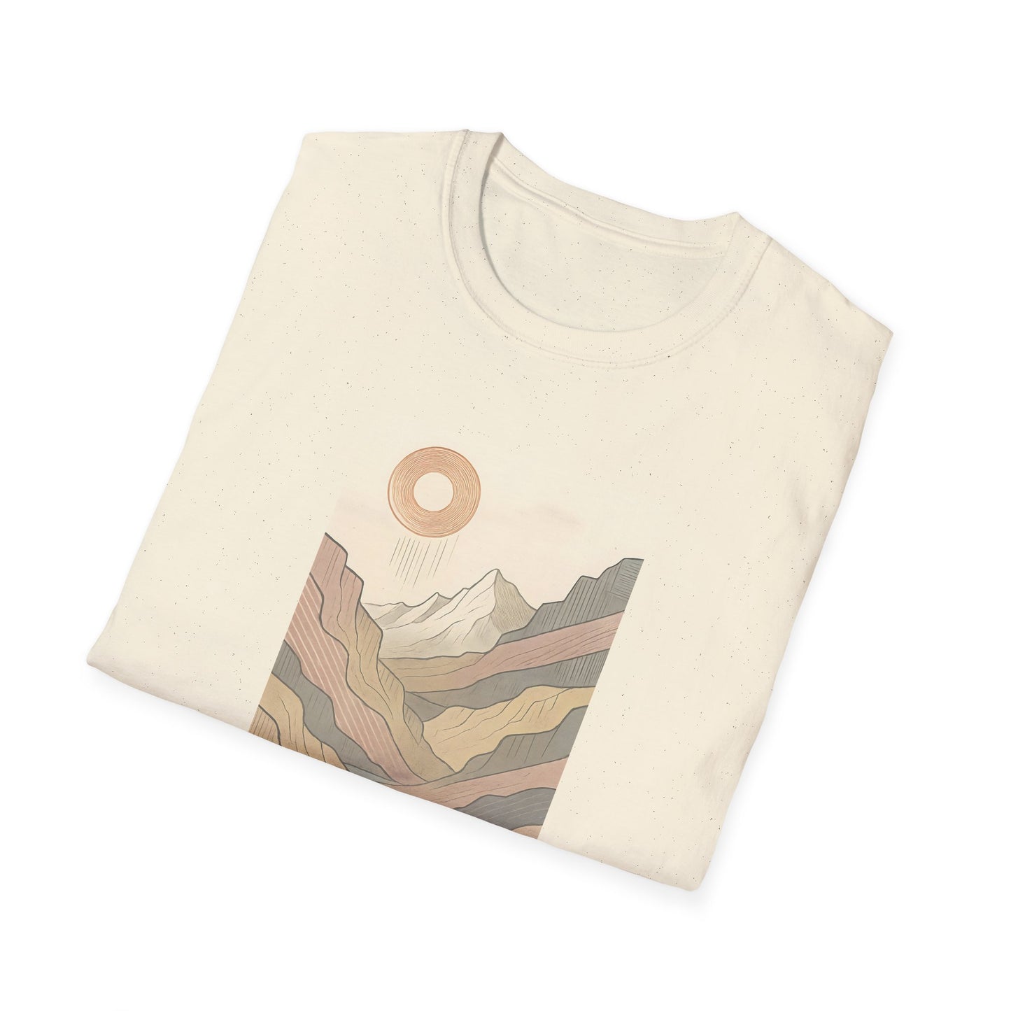 Deep Sun Over Geometrical Mountain Valley T-shirt