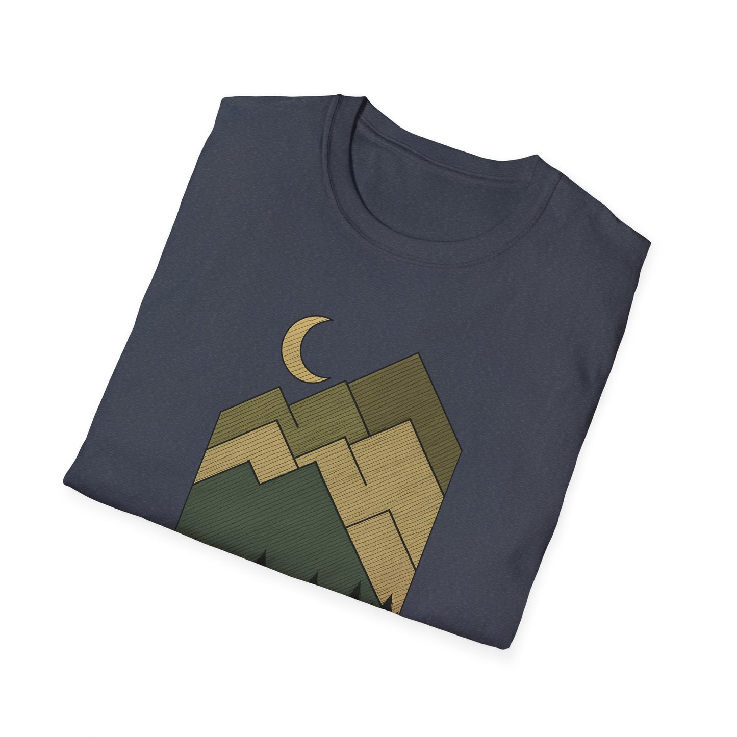 Moon Over Lined Mountains T-shirt