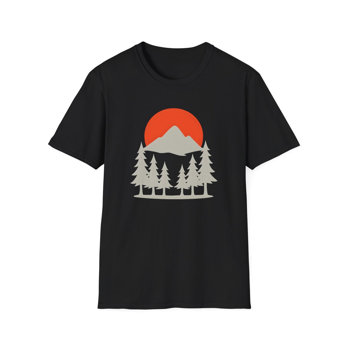 Grey Mountain Silhouette At Sunset T-shirt