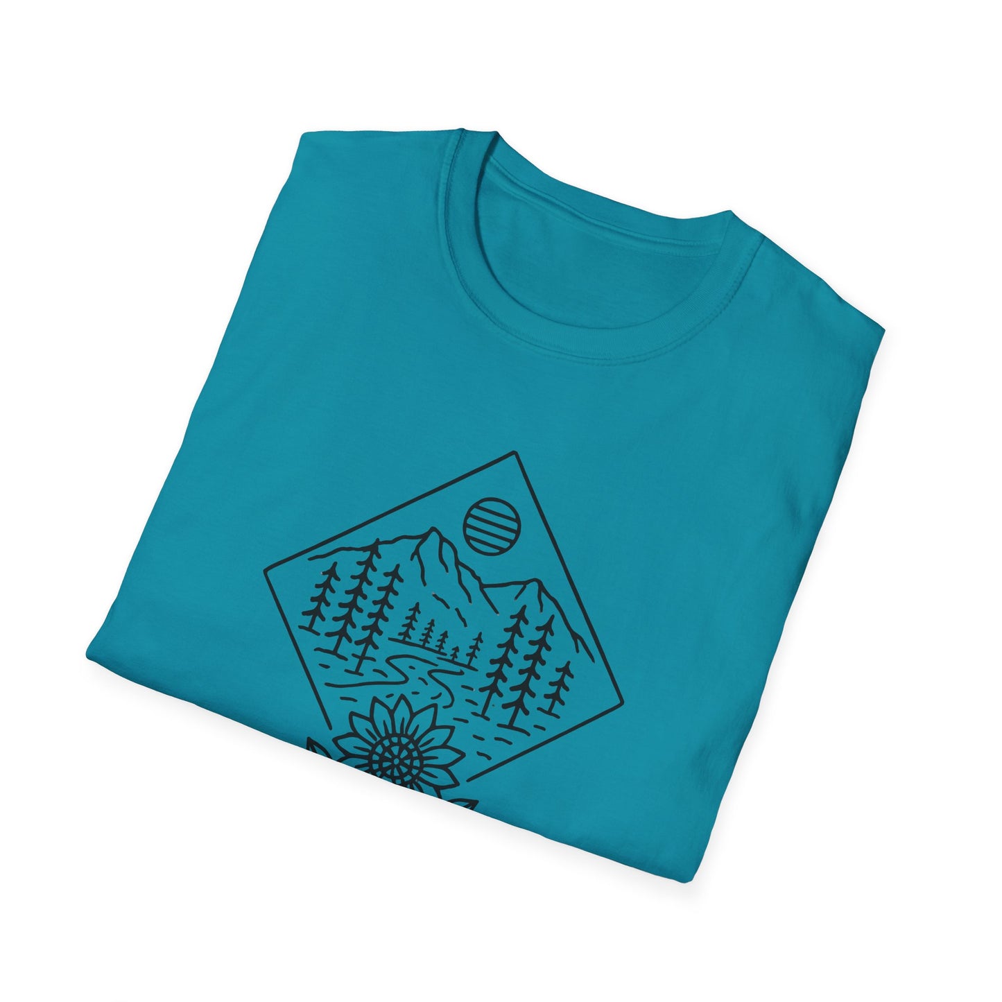 Sun Over Sunflower Landscape T-shirt