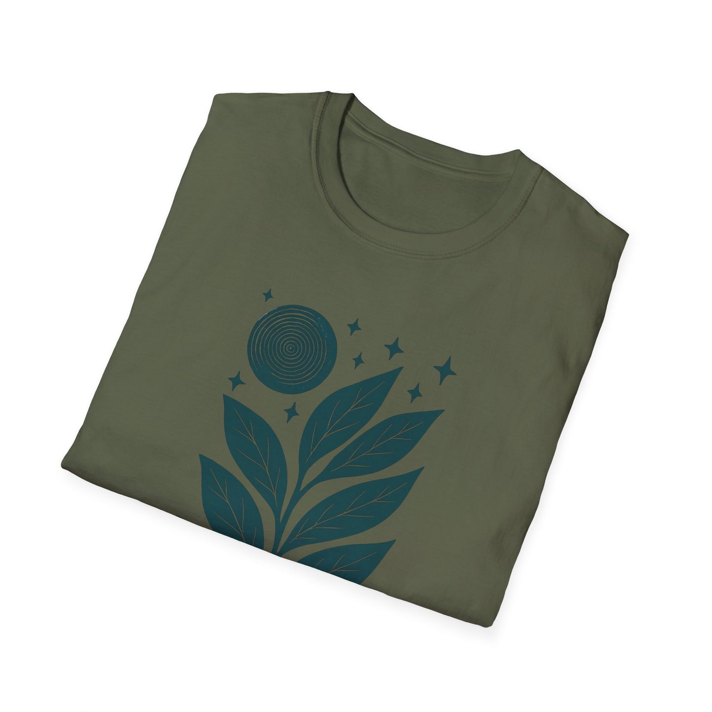 Celestial Leaves Under Moon Glow T-shirt