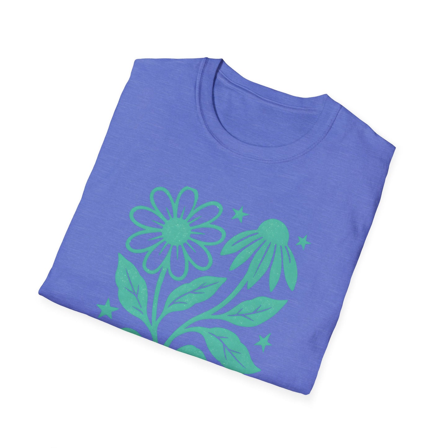 Flowers Under The Stars Ink Print T-shirt