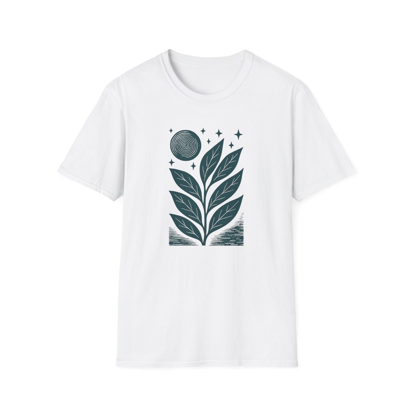Celestial Leaves Under Moon Glow T-shirt