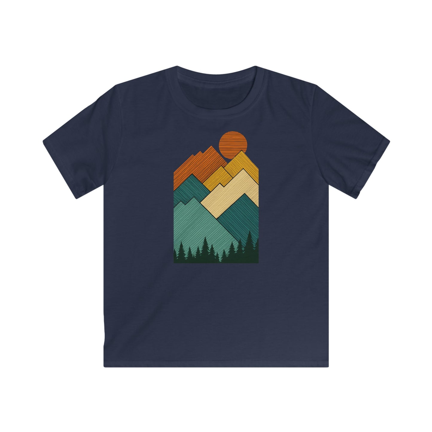 Children's Layered Sunset Landscape T-shirt