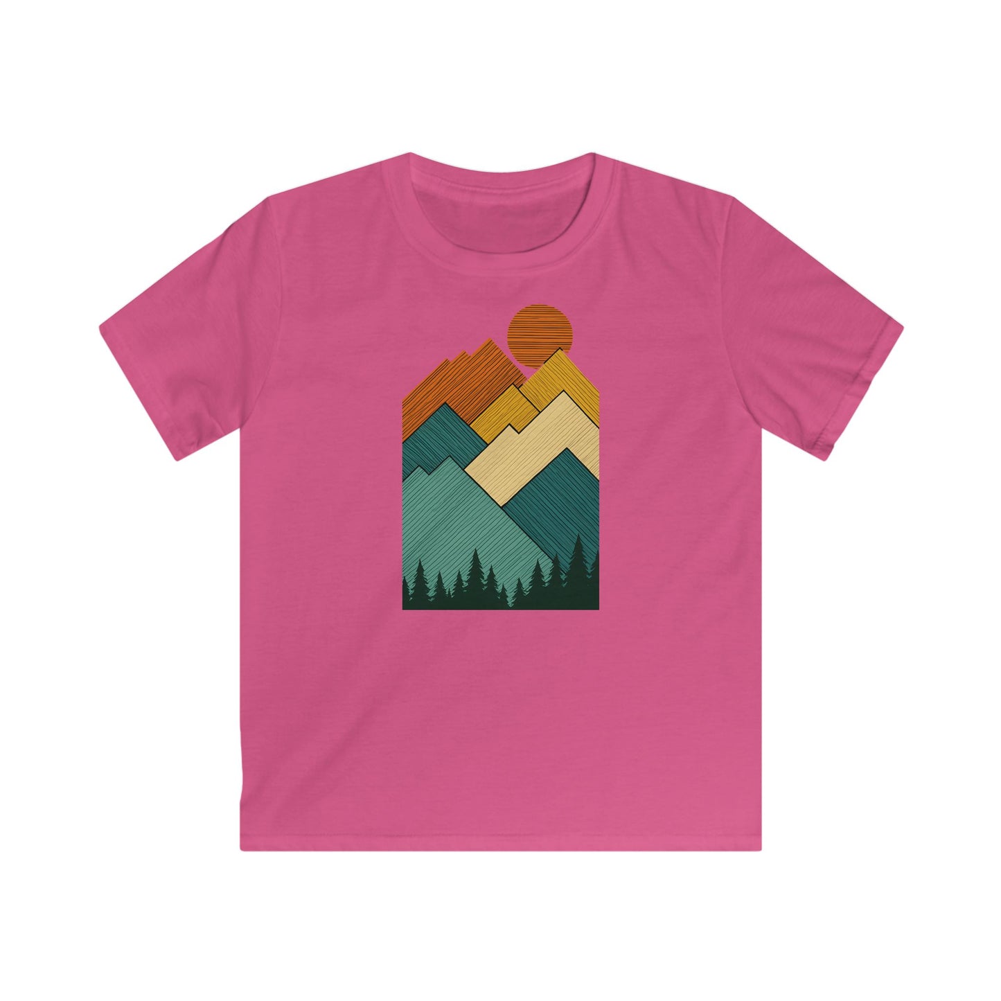 Children's Layered Sunset Landscape T-shirt