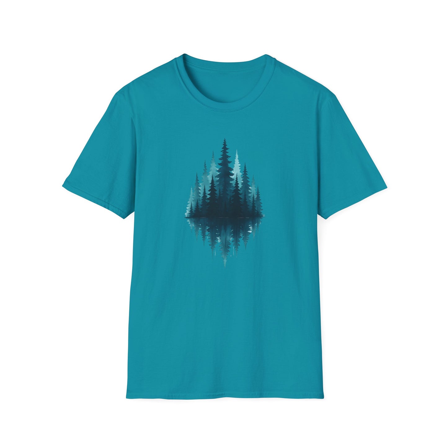 Mirrored Pine Teal Forest T-shirt