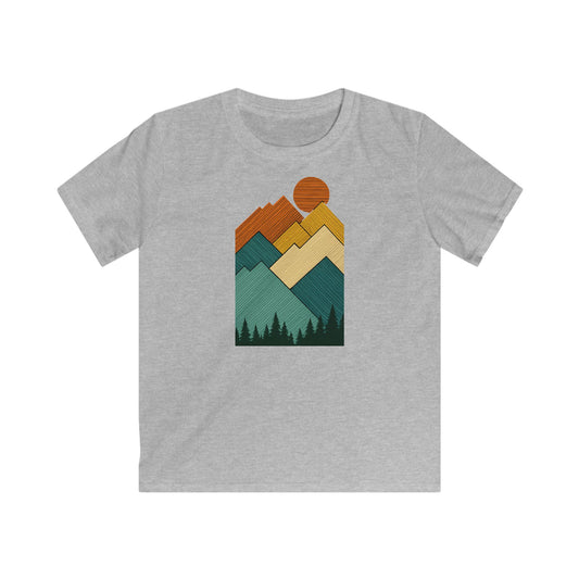 Children's Layered Sunset Landscape T-shirt